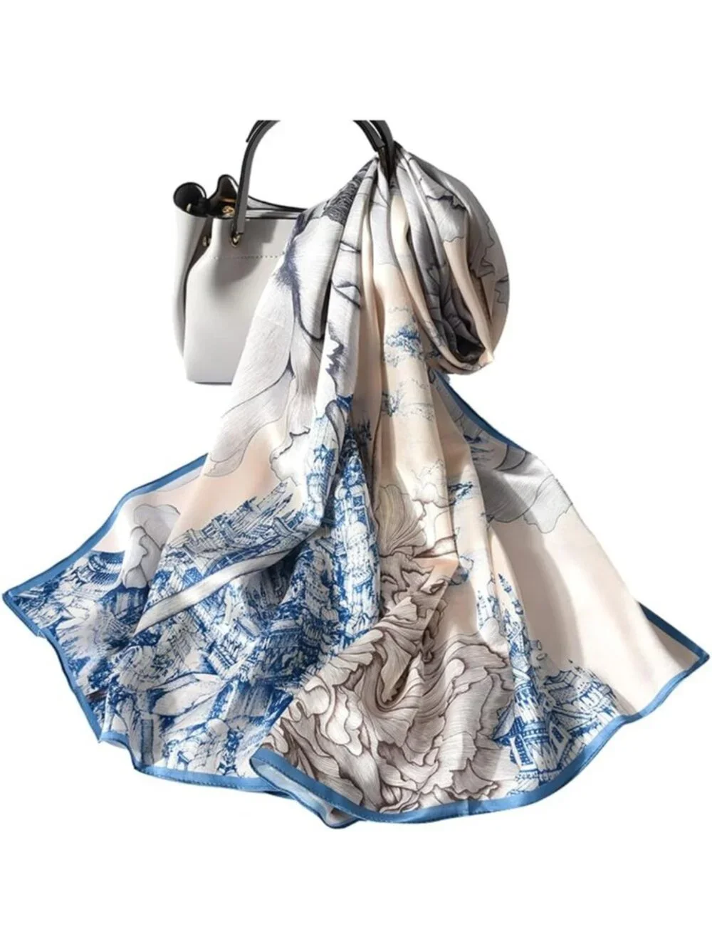 Luxurious 100% Mulberry Silk Long Scarf for Women - Large Oblong Wrap